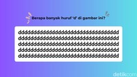 Soal pertama, ada satu huruf yang berbeda. Bisa sebutkan huruf apa? (Foto: detikHealth/Daffa Ghazan Pradipta)