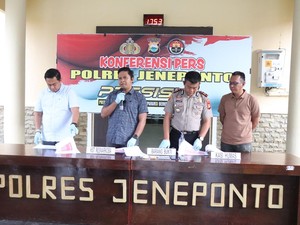 Bandar Narkoba Ditangkap di Jeneponto, 150 Gram Sabu Disita