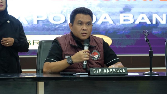 Direktur Reserse Narkoba Polda Banten Kombes Pol Wiwin Setyawan