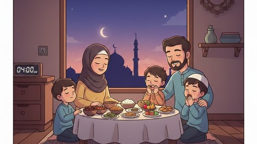 Ilustrasi waktu imsak