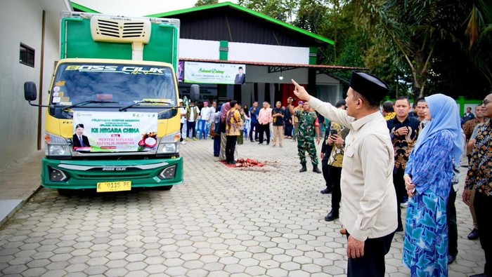 Menkop Ferry Juliantono saat melepas manggis ke pasar global