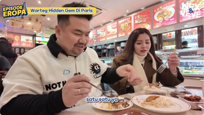 Nex Carlos dan istrinya kulineran di Paris, ada warteg hidden gem