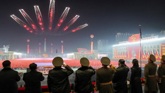 North Korean leader Kim Jong Un attends a military parade to commemorate the Ninth Congress of the ruling Workers' Party of Korea (WPK) in Pyongyang, North Korea, February 25, 2026, in this picture released by North Korea's official Korean Central News Agency.    KCNA via REUTERS    ATTENTION EDITORS - THIS IMAGE WAS PROVIDED BY A THIRD PARTY. REUTERS IS UNABLE TO INDEPENDENTLY VERIFY THIS IMAGE. NO THIRD PARTY SALES. SOUTH KOREA OUT. NO COMMERCIAL OR EDITORIAL SALES IN SOUTH KOREA.