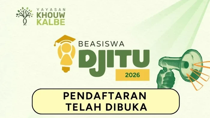 Pendaftaran Beasiswa Djitu 2026 dibuka.