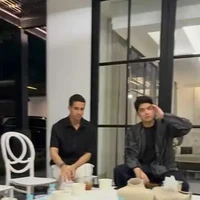 Suami Alyssa Daguise, Al Ghazali, dan Salim Nauderer juga terlihat ikut mengobrol bersama rekan-rekan artis yang hadir. Foto: Instagram/@ranggazlaksmana