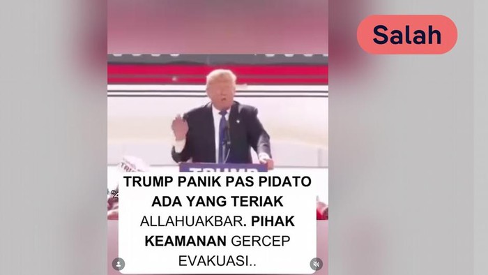 Cek Fakta: Benarkah Trump Panik karena Suara Takbir?