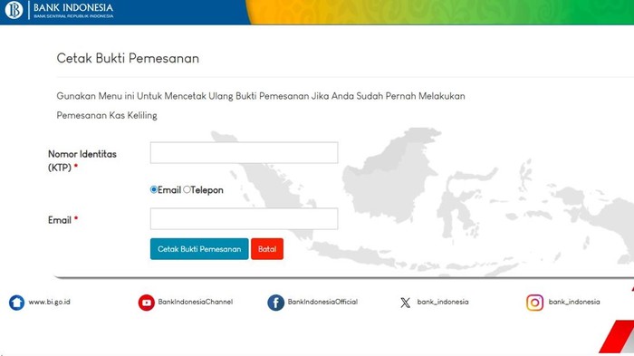 Cetak Bukti Penukaran Uang Baru