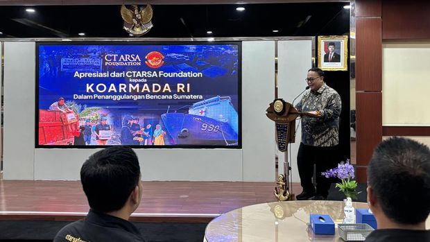 CT ARSA Apresiasi Koarmada RI Bantu Salurkan 100 Ton Donasi Bencana Sumatera (Rachma/detikcom)