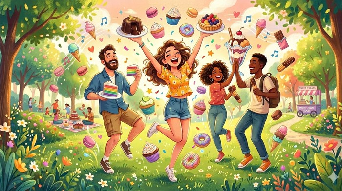 Ilustrasi makanan manis