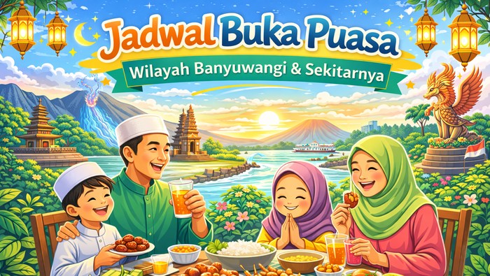 Jadwal buka puasa untuk wilayah Banyuwangi dan sekitarnya.