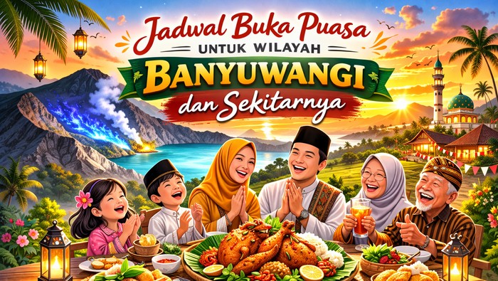 Jadwal buka puasa untuk wilayah Banyuwangi dan sekitarnya.