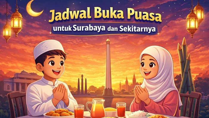 Jadwal buka puasa untuk wilayah Surabaya dan sekitarnya.