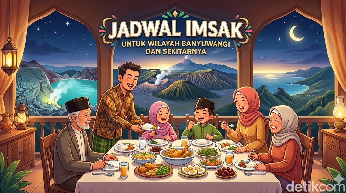 Jadwal imsak untuk wilayah Banyuwangi dan sekitarnya.