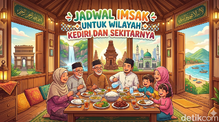 Jadwal imsak untuk wilayah Kediri dan sekitarnya.