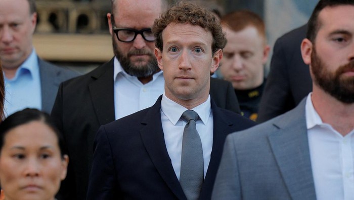 Meta Platforms CEO Mark Zuckerberg departs the court after taking the stand at a trial in a key test case accusing Meta and Googles YouTube of harming kids mental health through addictive platforms, in Los Angeles, California, U.S., February 18, 20