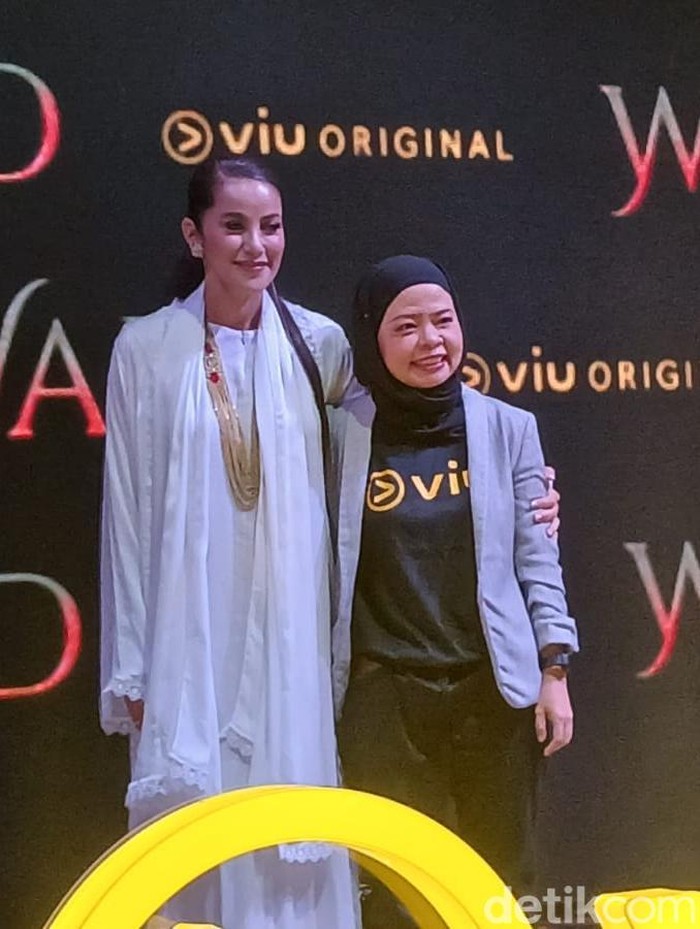 Olla Ramlan saat jumpa pers serial Walid di kawasan Senayan, Jakarta Pusat.