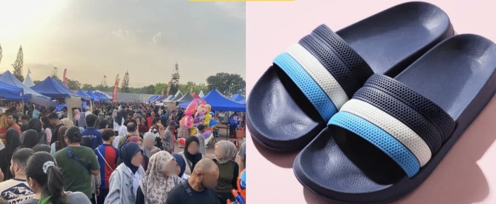 pedagang takjil diprotes karena memakai sandal