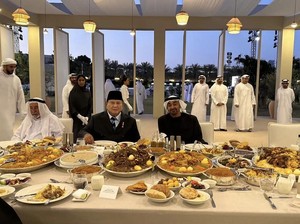 Momen Prabowo Buka Puasa Bareng Presiden MBZ dan Pimpinan PEA