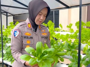 Wujudkan Green Policing, Polantas di Riau Sulap Kantor Jadi Kebun Hidroponik