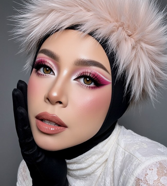 Musisi kenamaan Melly Goeslaw turut melebarkan sayap ke industri fashion muslim. Ia menamai brand-nya Aleabe, dengan ciri khas warna dan desain unik. Foto: Dok. Instagram