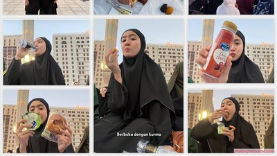 Febby Rastanty Umrah saat Ramadan, Rasakan Buka Puasa di Madinah