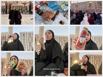 Febby Rastanty Umrah saat Ramadan, Rasakan Buka Puasa di Madinah