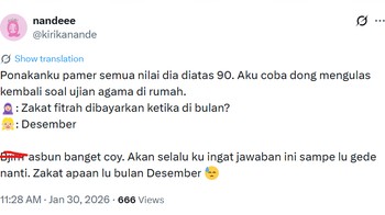 Kalau lebarannya pas Desember ya nggak salah, sih. Foto: X/kirikanande