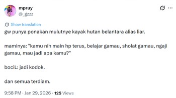 Nama: bocil, cita-cita: jadi kodok. Foto: X/_gzzz