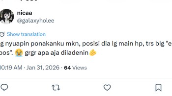 Enak, lah. Tinggal mangap, aowkaowk. Foto: X/galaxyholee