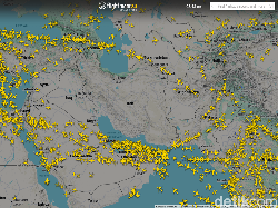 Menegangkan! Iran Diserang AS-Israel, Langitnya Langsung Sepi Pesawat