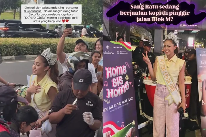 Artis berbagi makanan buka puasa