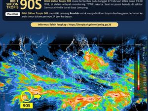Bibit Siklon Tropis 90S Terbentuk, Wilayah-wilayah Ini Waspada Hujan Lebat!