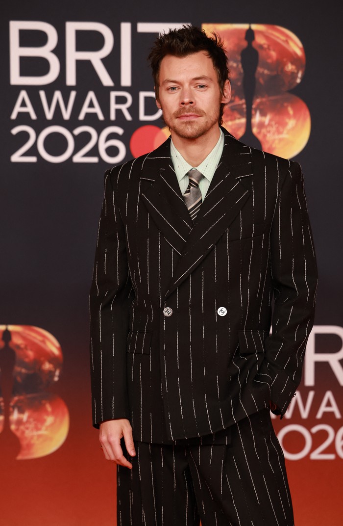 Harry Styles performs during the BRIT Awards at the Co-op Live Arena, in Manchester, Britain, February 28, 2026. REUTERS/Isabel Infantes