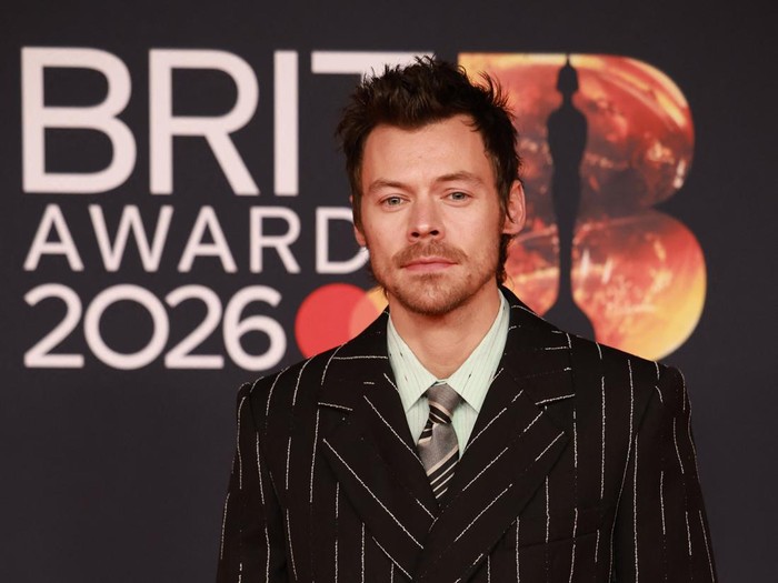 Harry Styles performs during the BRIT Awards at the Co-op Live Arena, in Manchester, Britain, February 28, 2026. REUTERS/Isabel Infantes