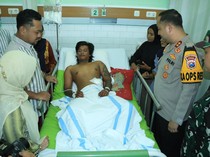 Forkopimda Gresik Jenguk Korban Bacok Saat Patrol Sahur, Begini Kondisinya