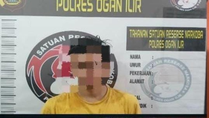Pengedar sabu di Ogan Ilir yang ditangkap polisi.