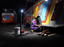 Persiapan Arus Mudik, Armada Bus Dipastikan Laik Jalan