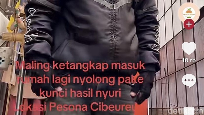 Potongan video viral aksi pencurian di Sukabumi