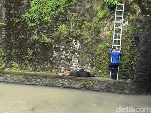 Pria Terjatuh ke Sungai di Lumintang Denpasar, Sempat Tak Sadarkan Diri