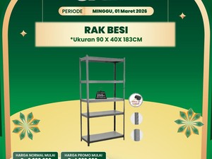 Transmart Full Day Sale! Beli Rak Besi Dapat Diskon Sebesar Ini
