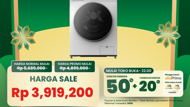 Mesin Cuci Front Load 7KG Hanya Rp 4 Jutaan di Transmart Full Day Sale
