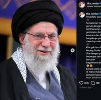 Tika Ramlan eks T2 membuat unggahan spesial di akun Instagramnya untuk mengenang kepergian Ali Khamenei. Ia juga menuliskan keterangan cukup panjang terkait meninggalnya pemimpin Iran. Foto: Instagram