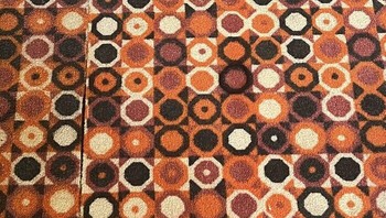 Pemanasan, cari kunciran rambut yang jatuh di karpet ini. Foto: RegularBitter3482 via Bored Panda