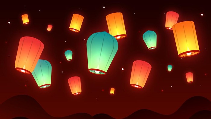 Ilustrasi Cap Go Meh atau Festival Lampion.