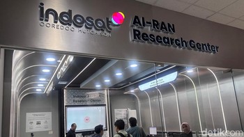 Keberhasilan tersebut tak luput dari berbagai kolaborasi antarpihak antara Indosat Ooredoo Hutchison, Nvidia, Nokia, dan ITS. Foto: Agus Tri Haryanto/detikINET