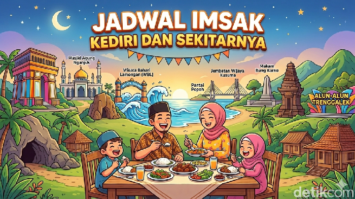 Jadwal imsak Kediri dan sekitarnya.