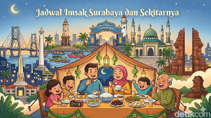 Jadwal imsak Surabaya dan sekitarnya.