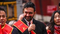 Wali Kota New York City, Zohran Mamdani, hadir dalam parade yang digelar untuk ke-28 kalinya tersebut. REUTERS/Ryan Murphy