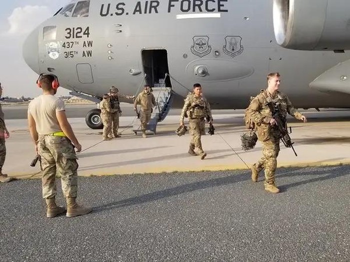 Tentara AS di pangkalan Ali Al Salem di Kuwait dalam foto tahun 2020 (dok. Reuters)