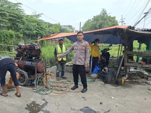 Tukang Tambal Tewas Tertimpa Ledakan Ban Truk di Gedangan Sidoarjo